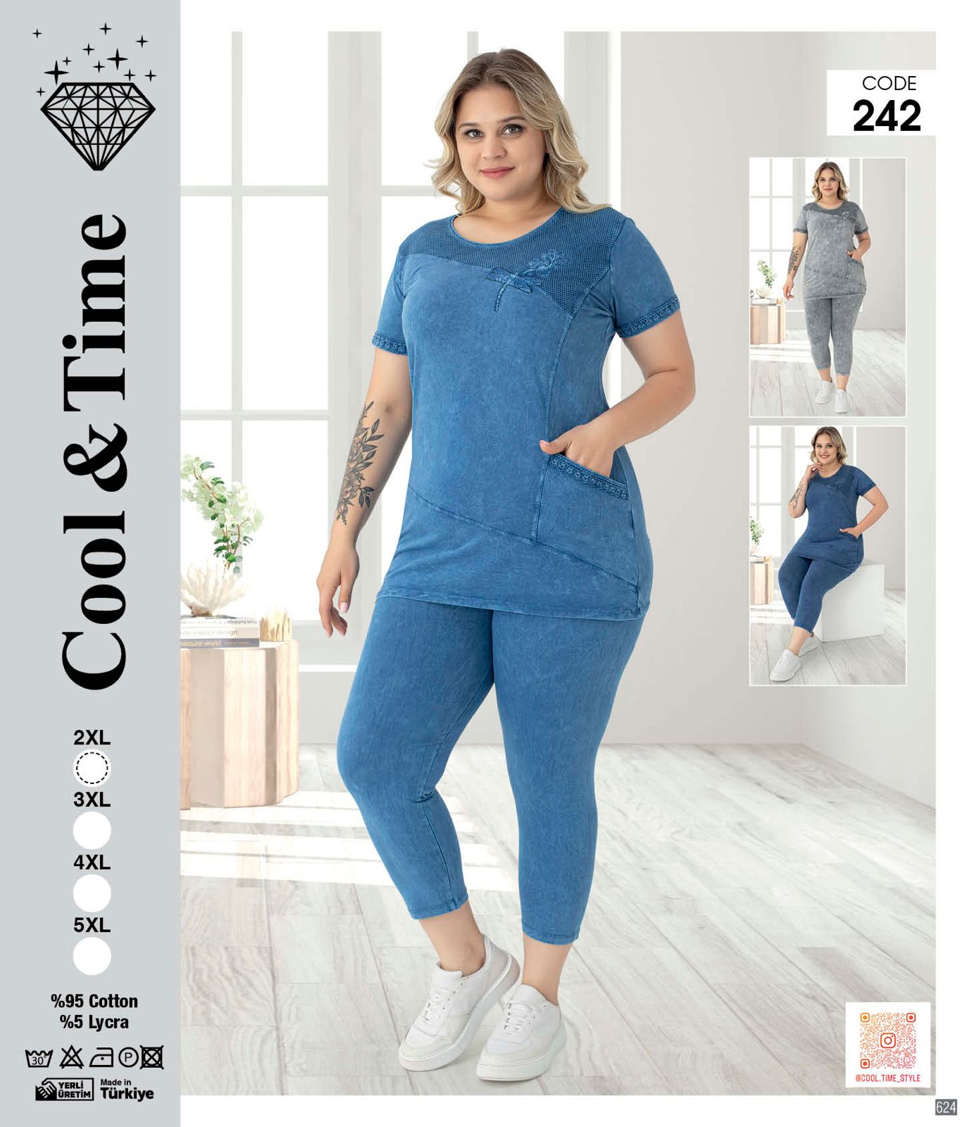 Костюм Alberk (2XL-5XL) 242 l.blue (лето)