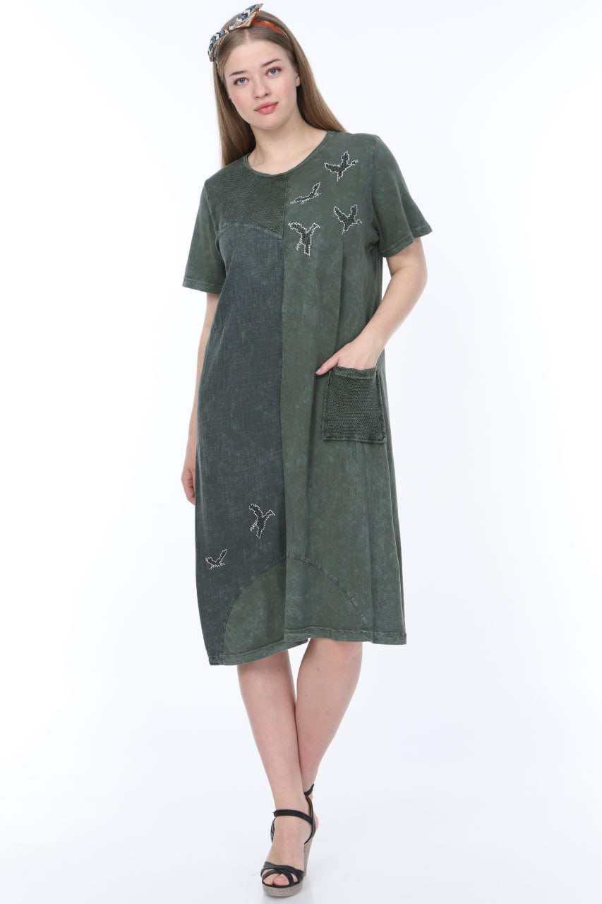 Платье Alberk (56-62) 6004 khaki (лето)