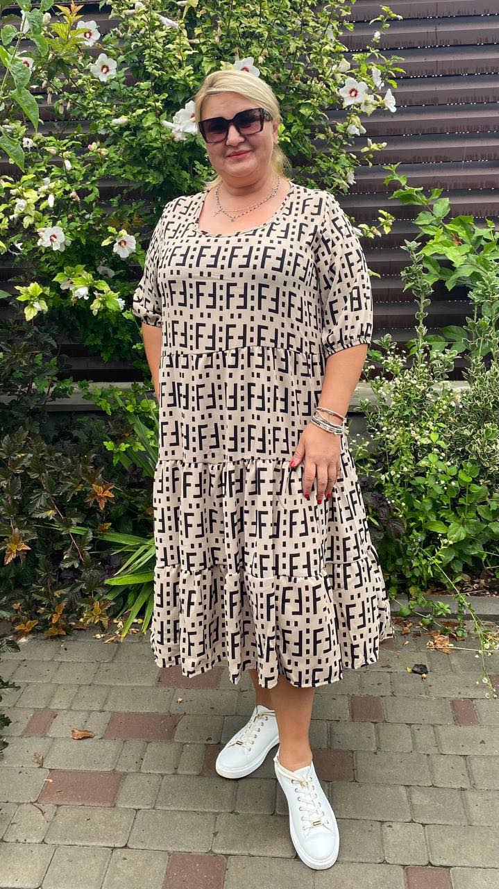 Платье BAT (52-56) 366 beige (лето)