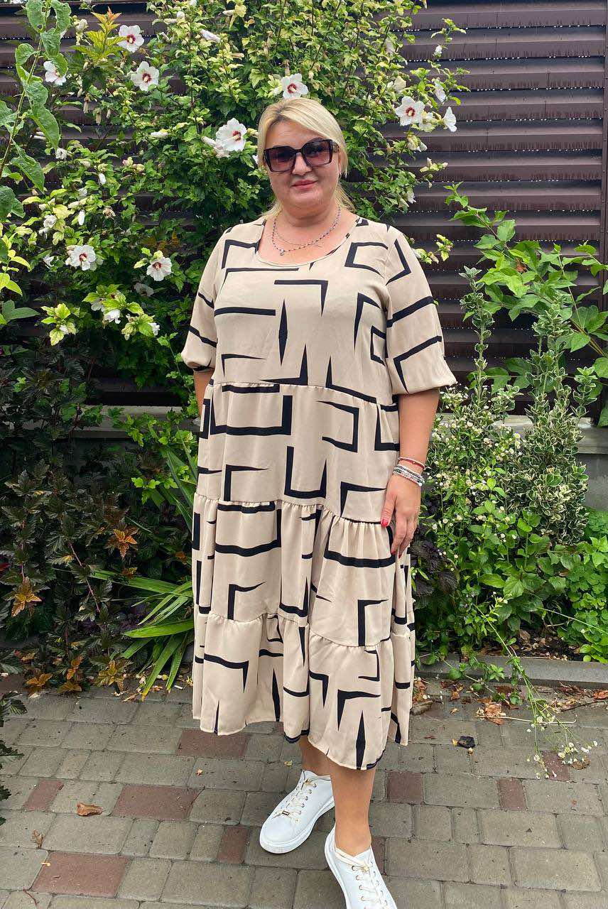 Платье BAT (52-56) 366-1 beige (лето)