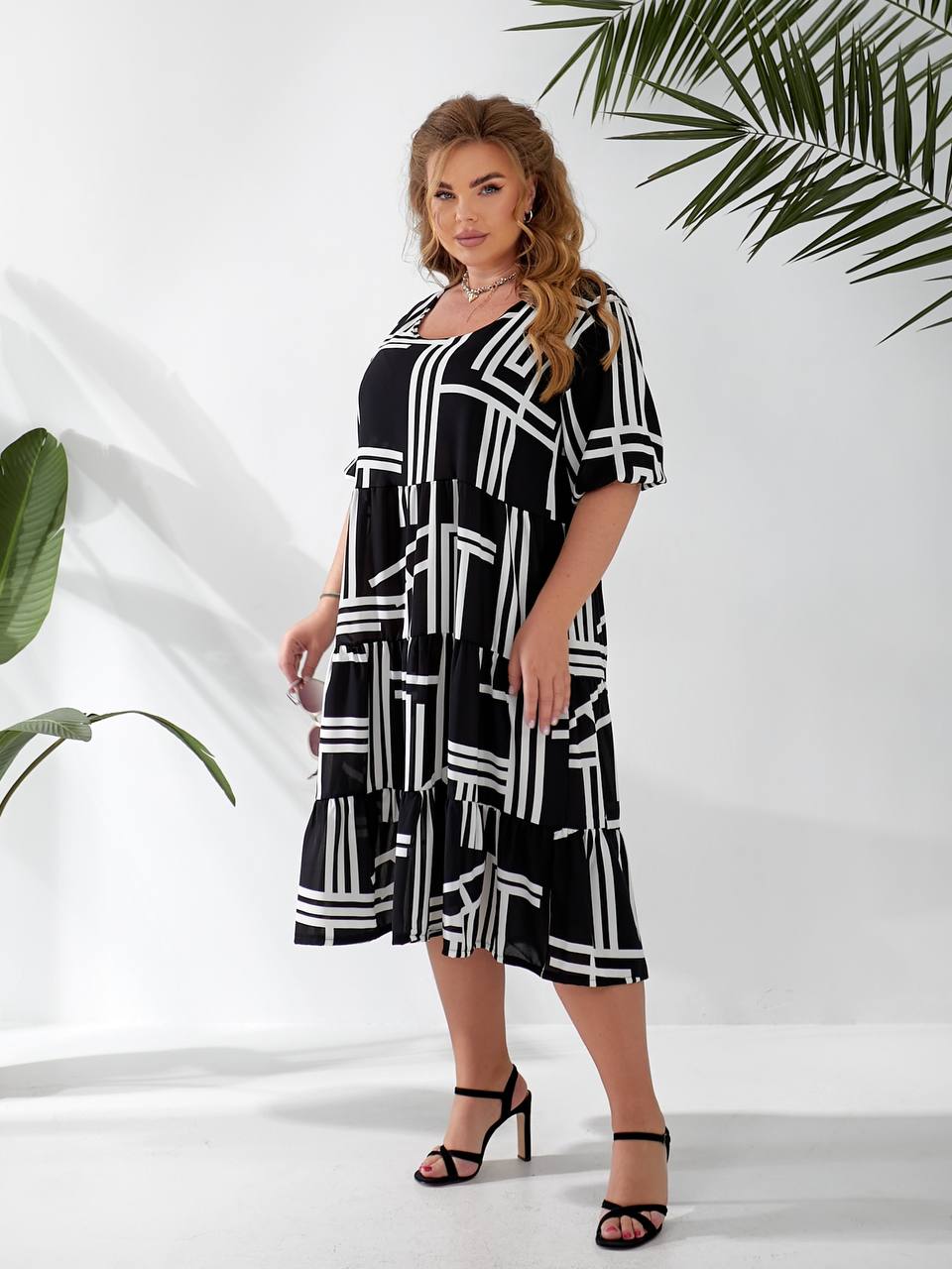 Платье BAT (52-56) 366-2 black (лето)