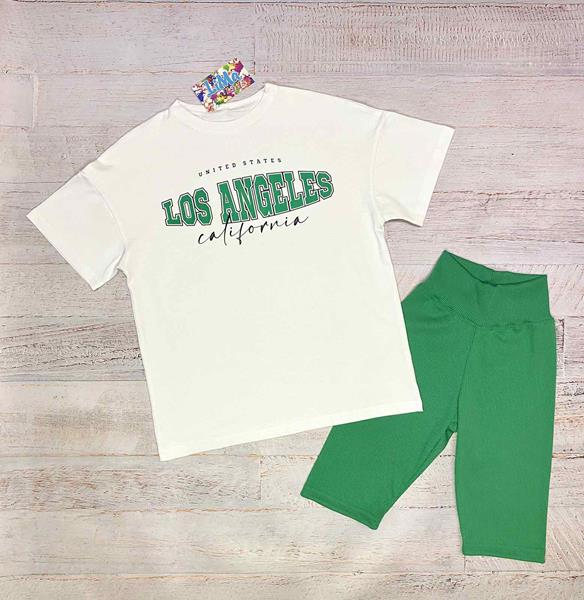 Костюм LiMa kids (134-158) 2314 white-green (лето)