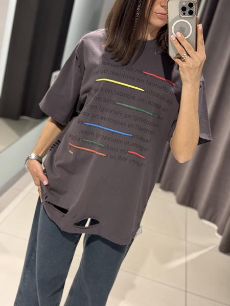 Футболка Comod (one size) 25396-24 d.grey (лето)