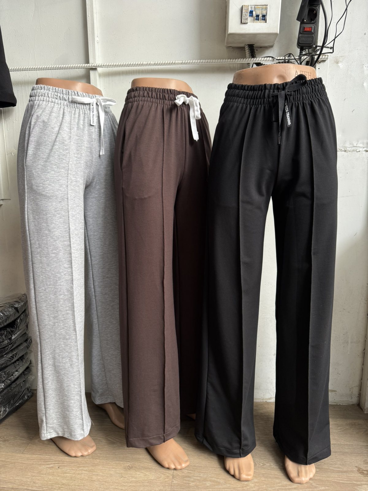 Штаны спорт MSO (50-56) 10048 grey (деми)