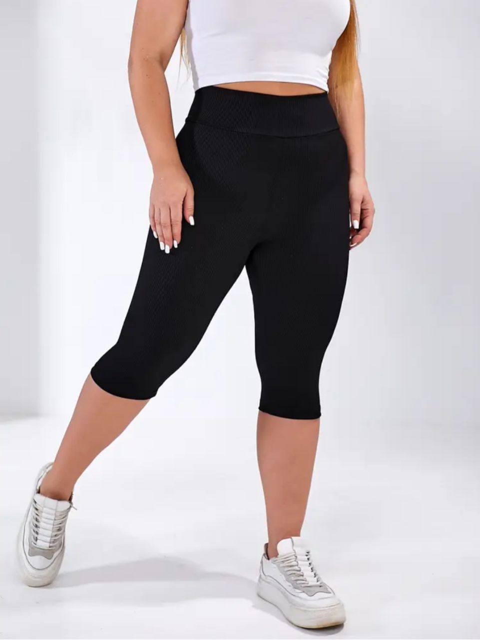 Бриджи Sport style (S-XL) 5348 black (лето)