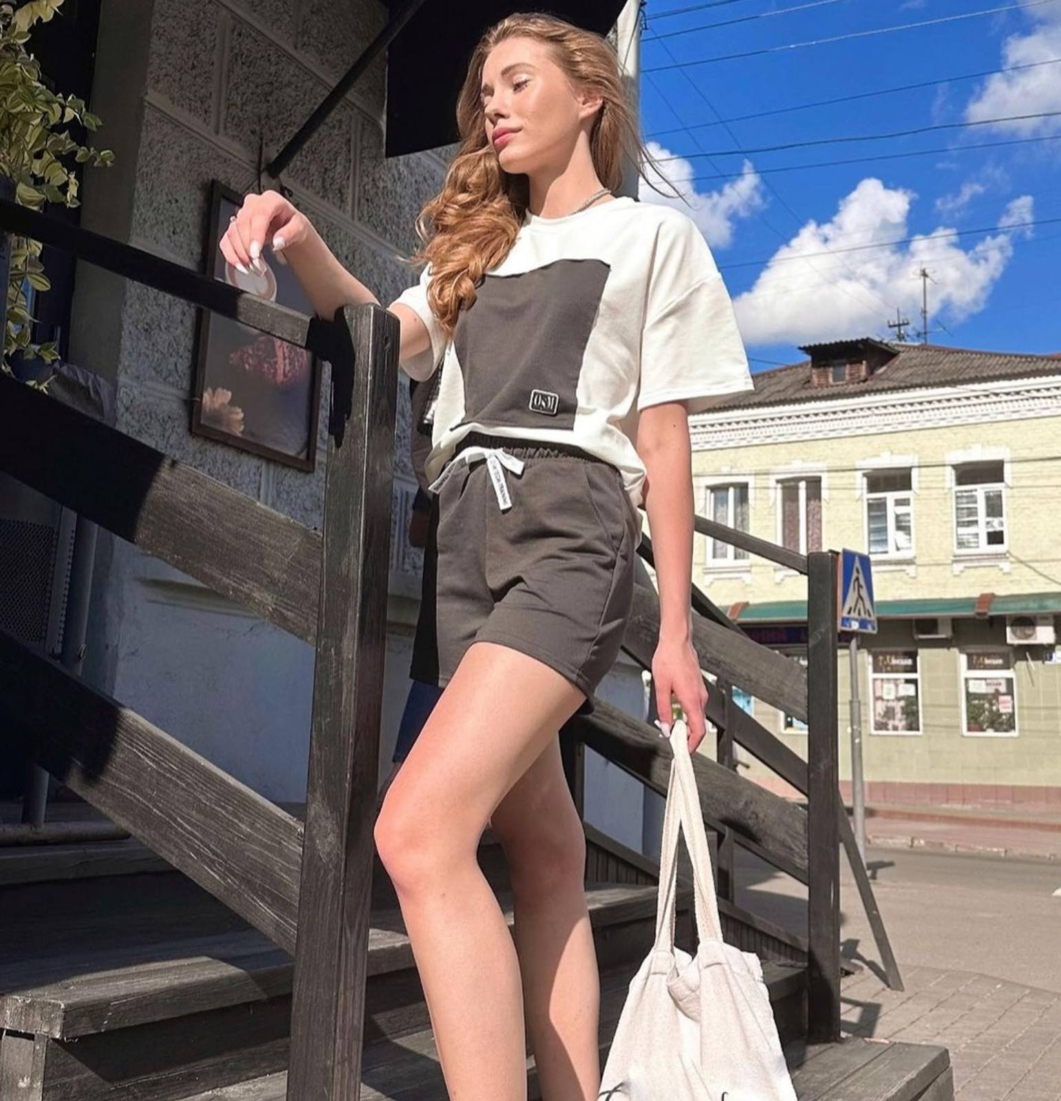 Костюм Sport style (2XL-5XL) 10269 grey (лето)