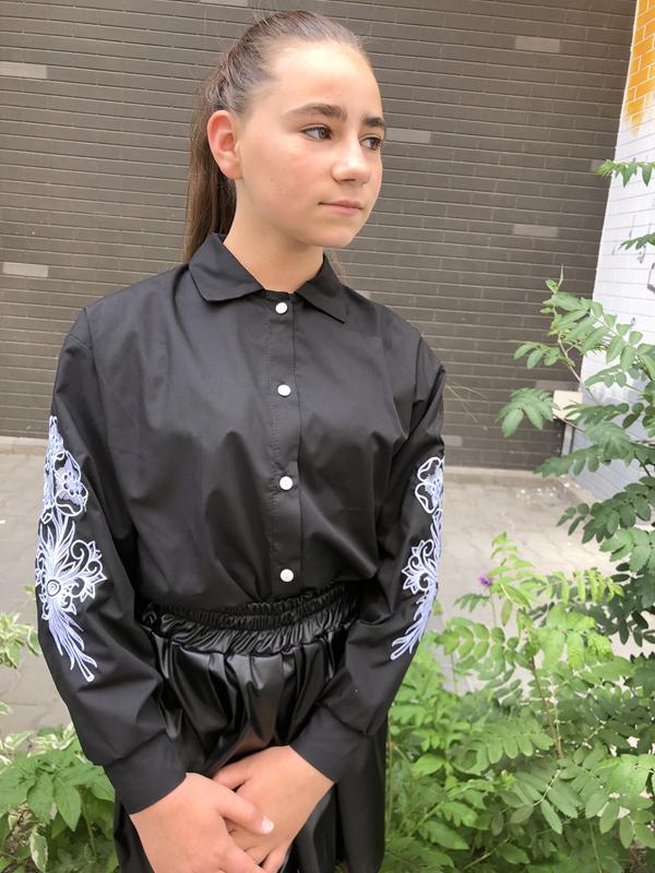 Рубашка Moda school (140-150) M7 black (деми)