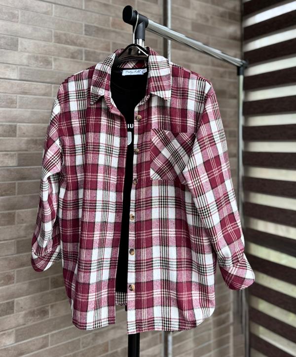 Рубашка Moda school (146-164) 0448-2 wine (деми)