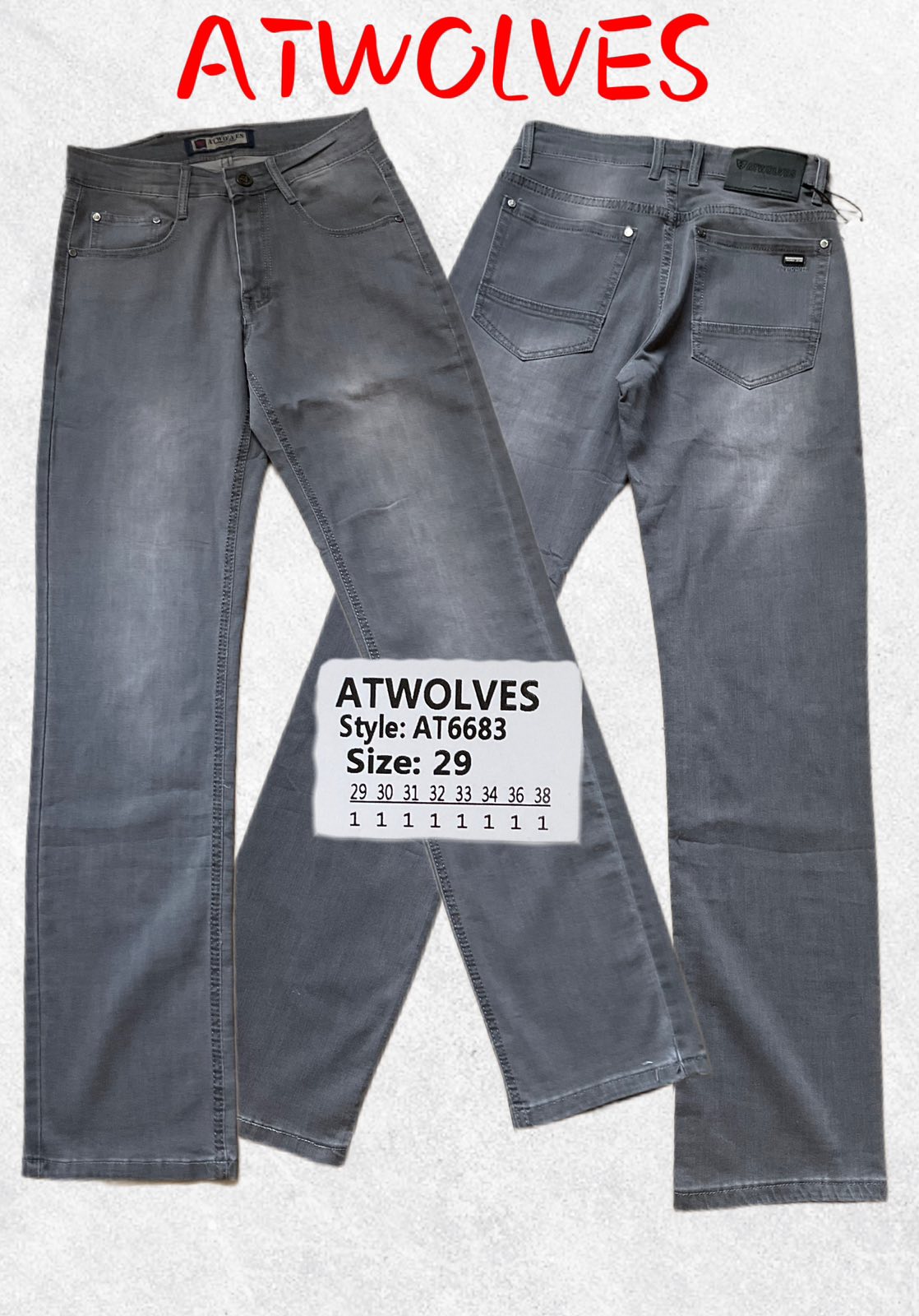 Джинсы God Baron (29-38) AT6683 black (деми)