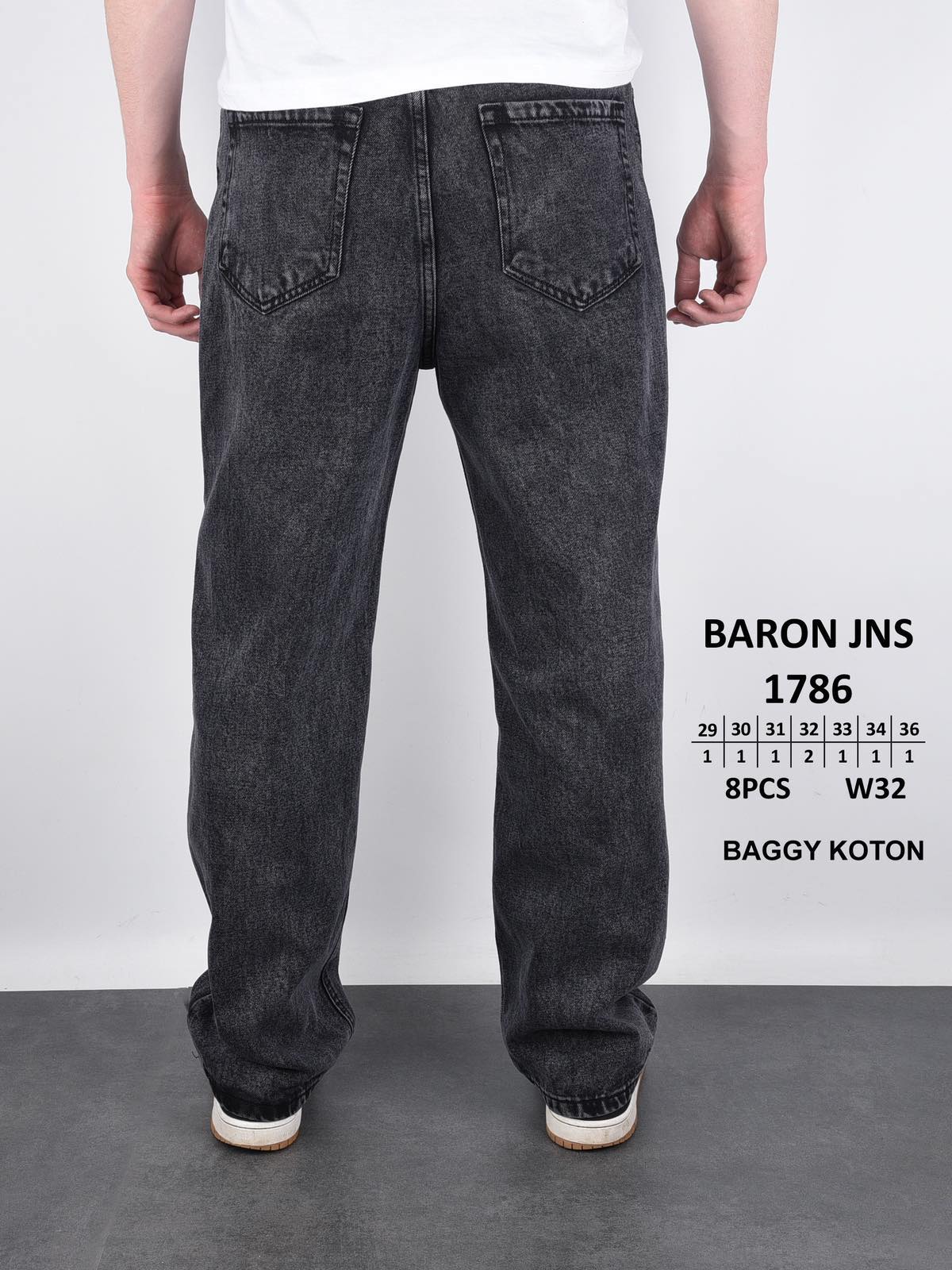 Джинсы God Baron (29-36) 1786 black (деми)