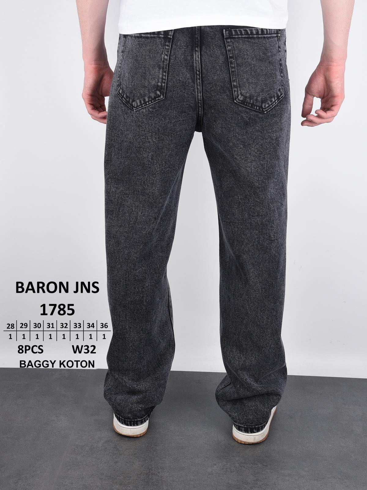 Джинсы God Baron (28-36) 1785 black (деми)