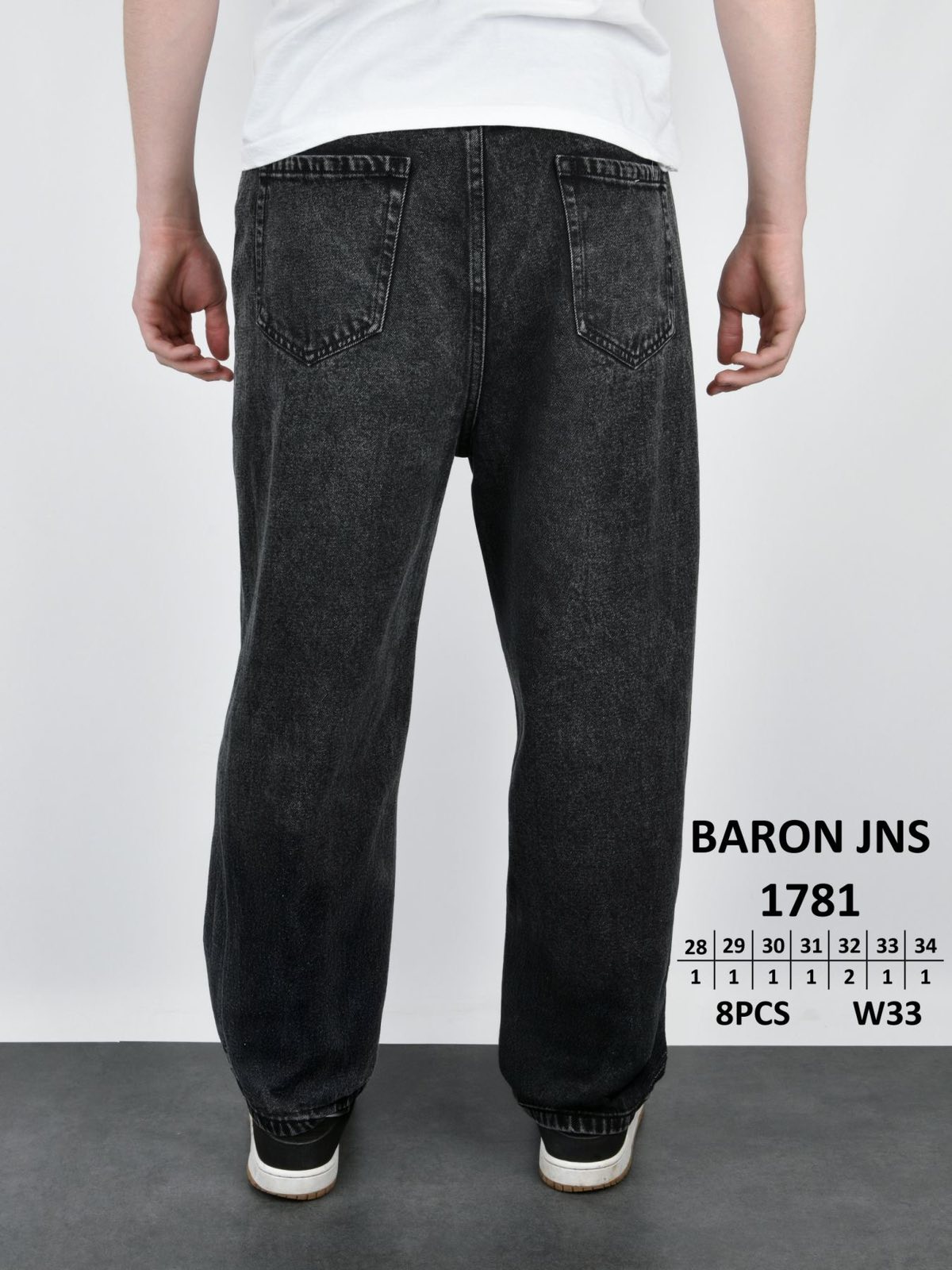 Джинсы God Baron (28-34) 1781 black (деми)