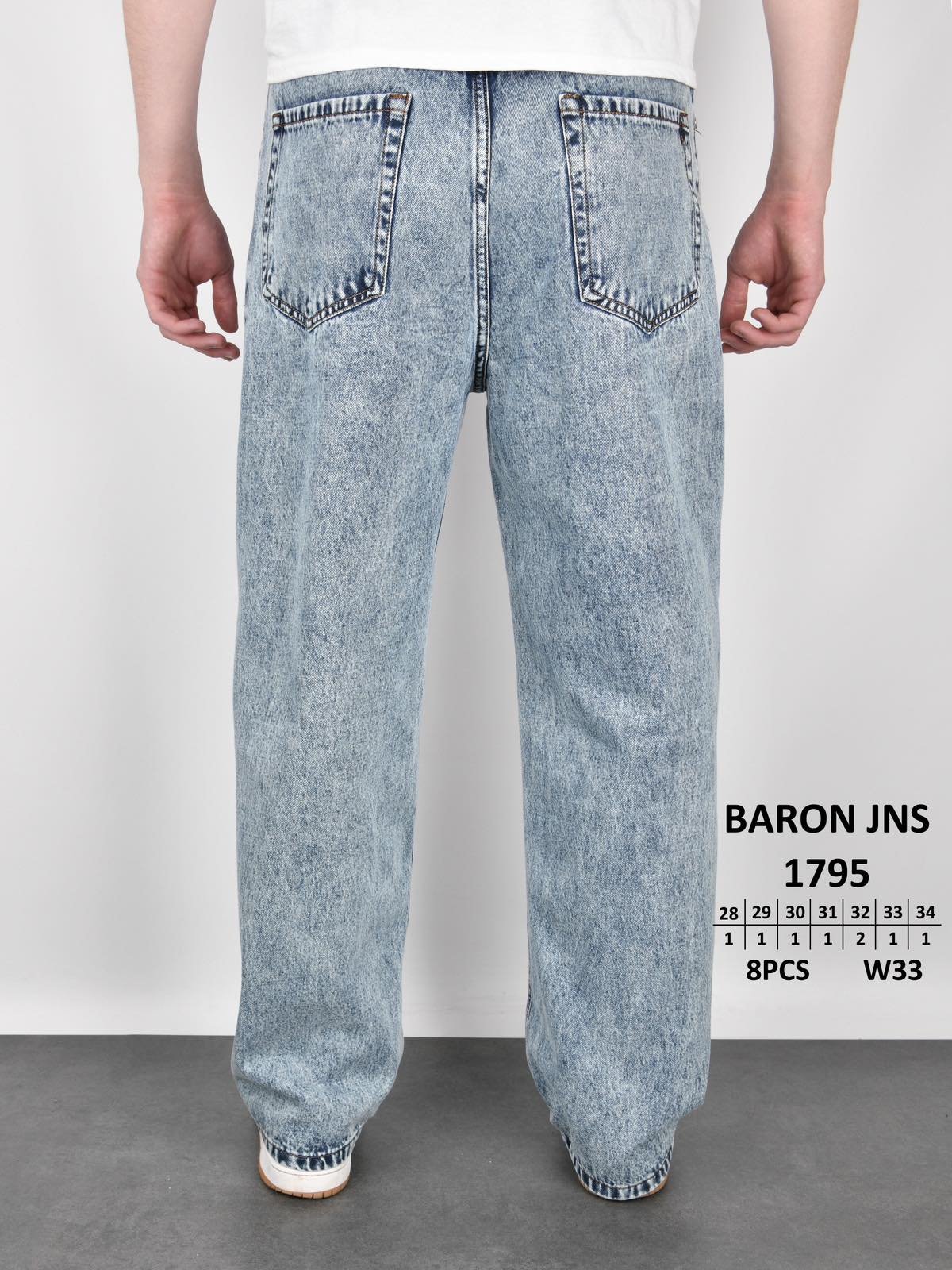 Джинсы God Baron (28-34) 1795 l.blue (деми)