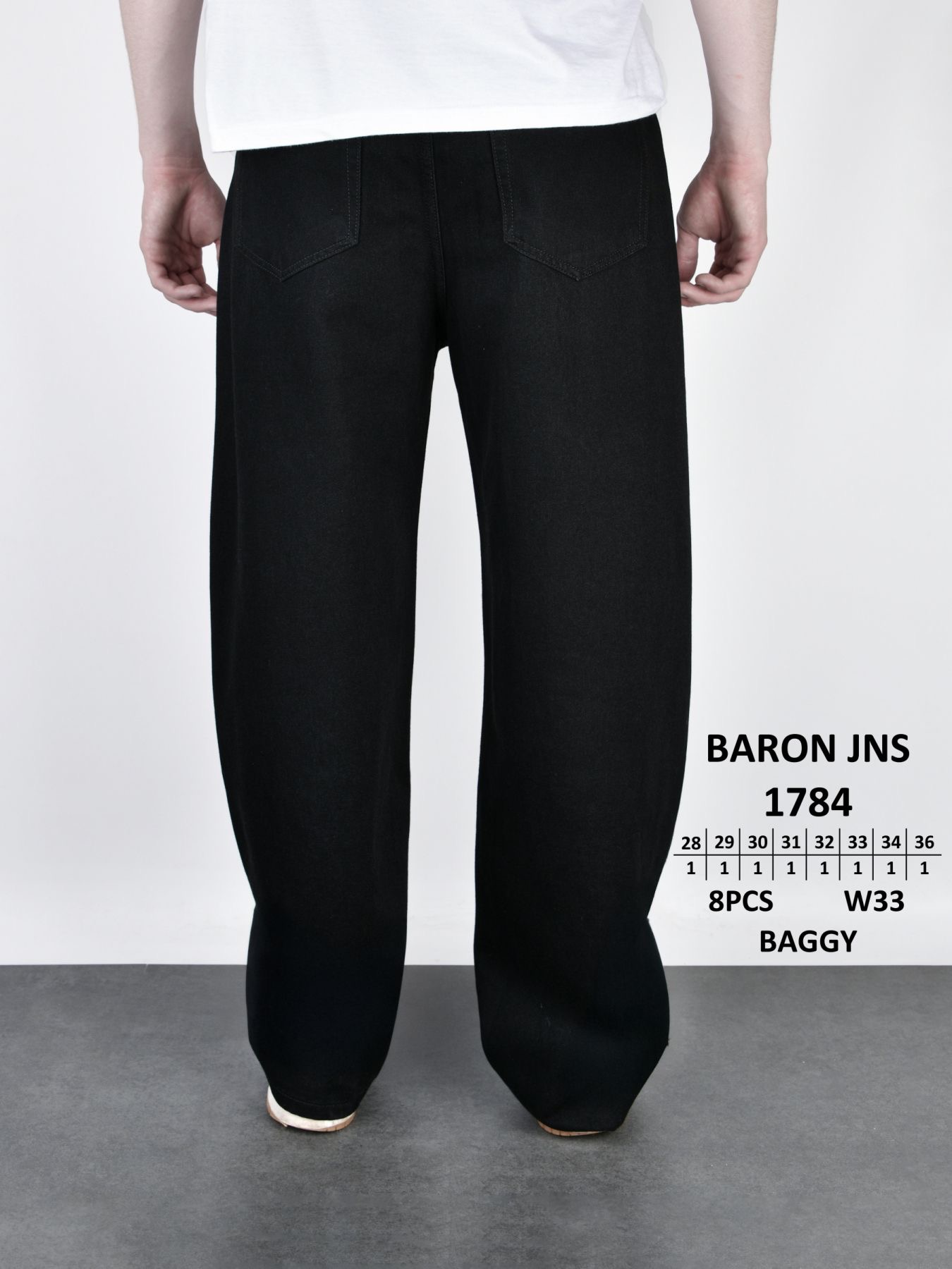 Джинсы God Baron (28-36) 1784 black (деми)