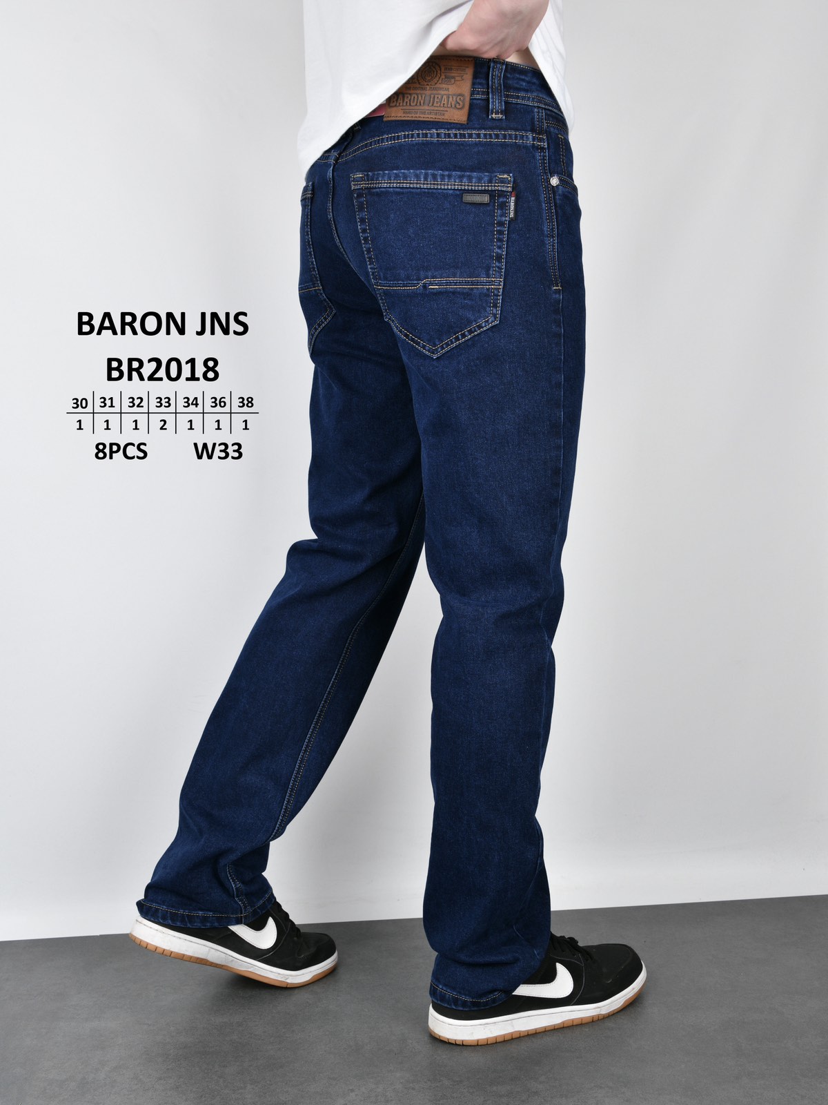 Джинсы God Baron (30-38) BR2018 blue (деми)