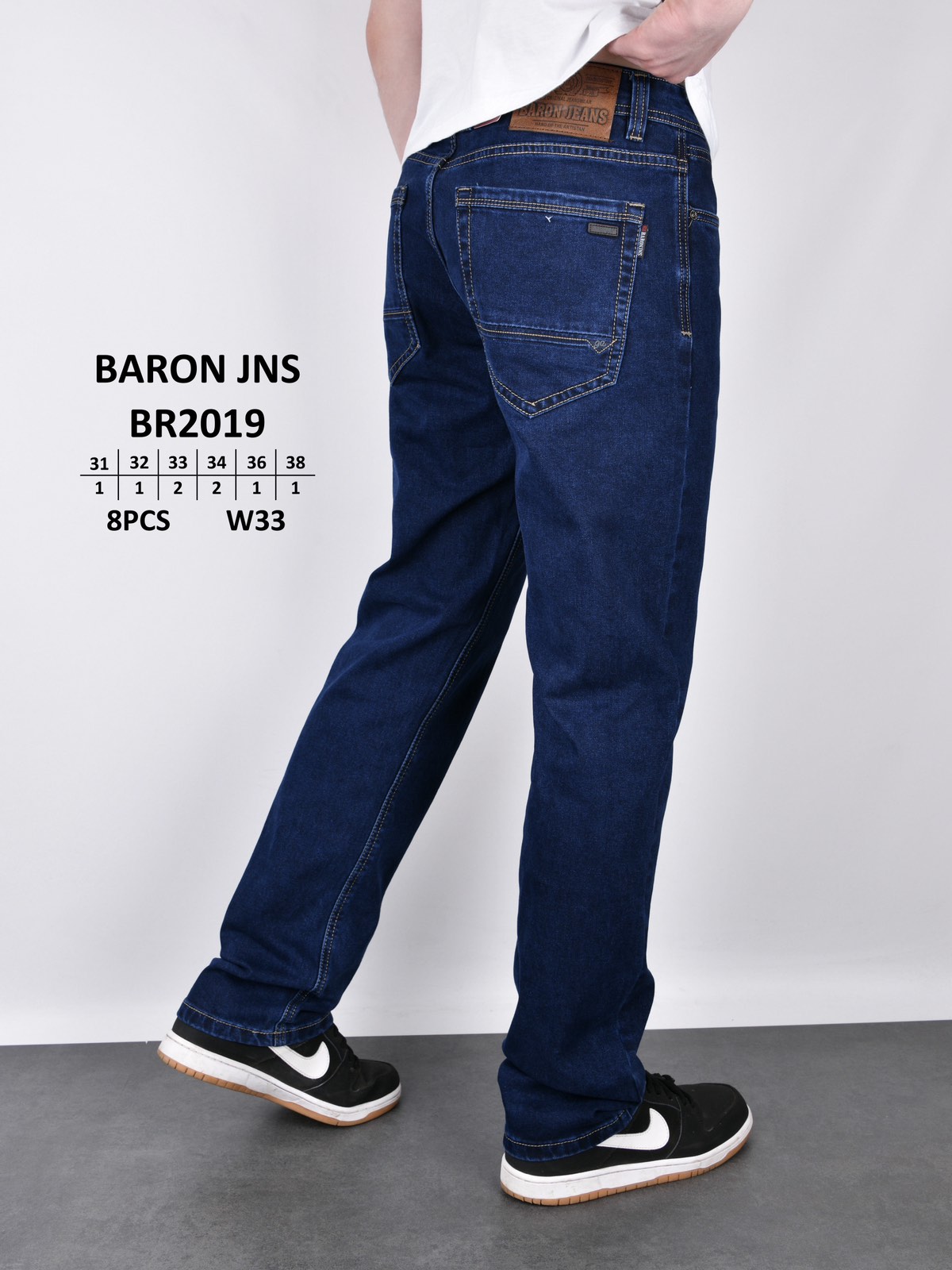 Джинсы God Baron (31-38) BR2019 blue (деми)