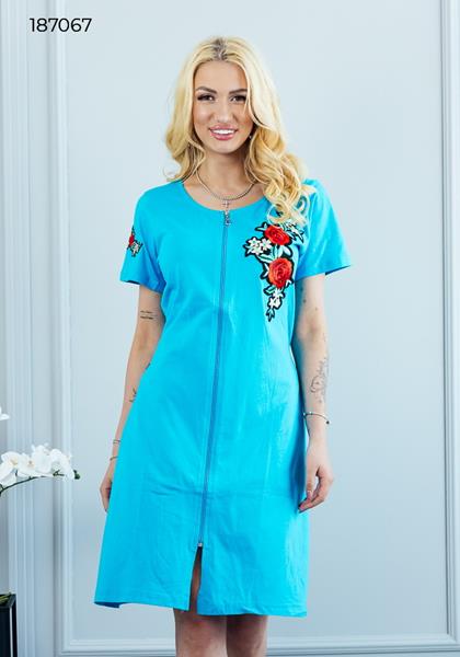 Халат Vehuiah (S-XL) 187067 l.blue (лето)