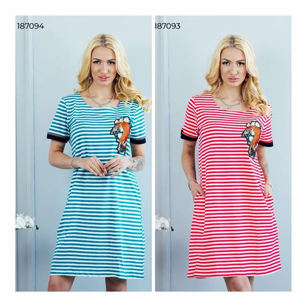 Платье Vehuiah (S-XL) 187094 blue (лето)