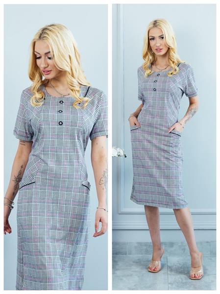 Платье Vehuiah (M-2XL) 21108 grey (лето)