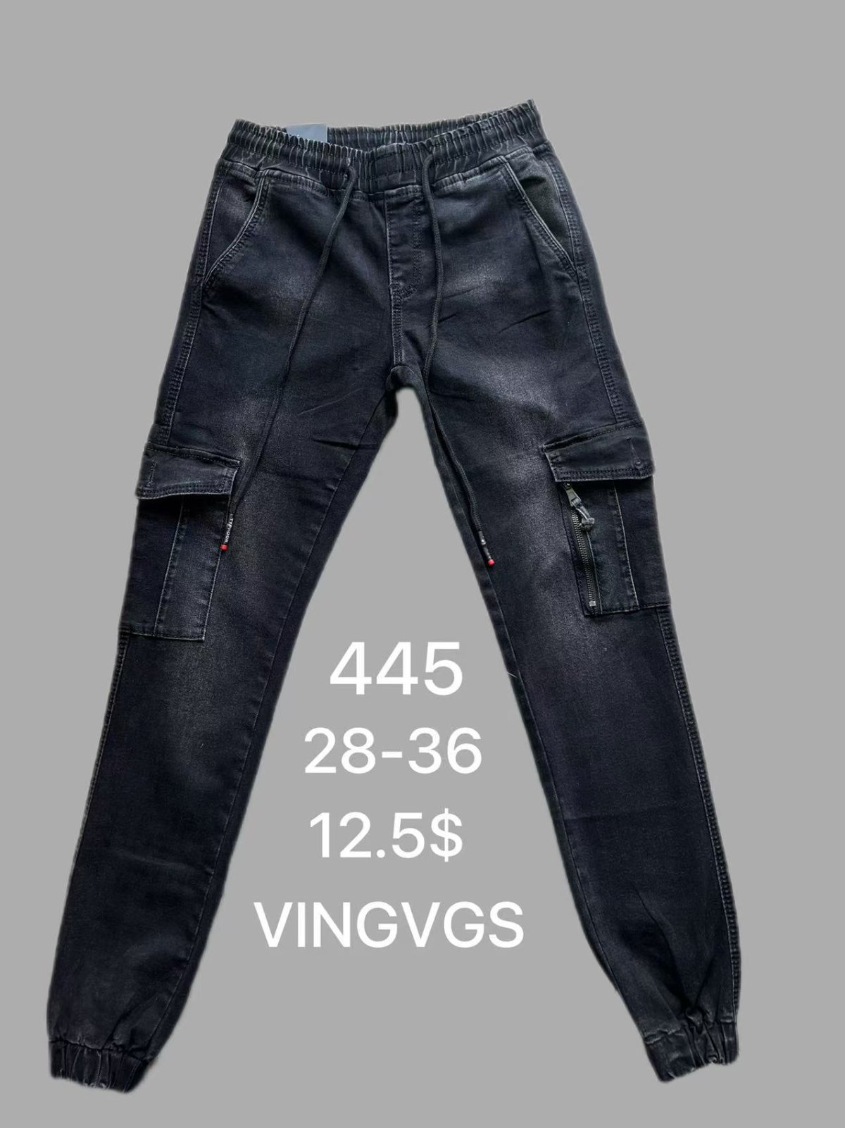 Джинсы God Baron (28-36) 445 black (деми)