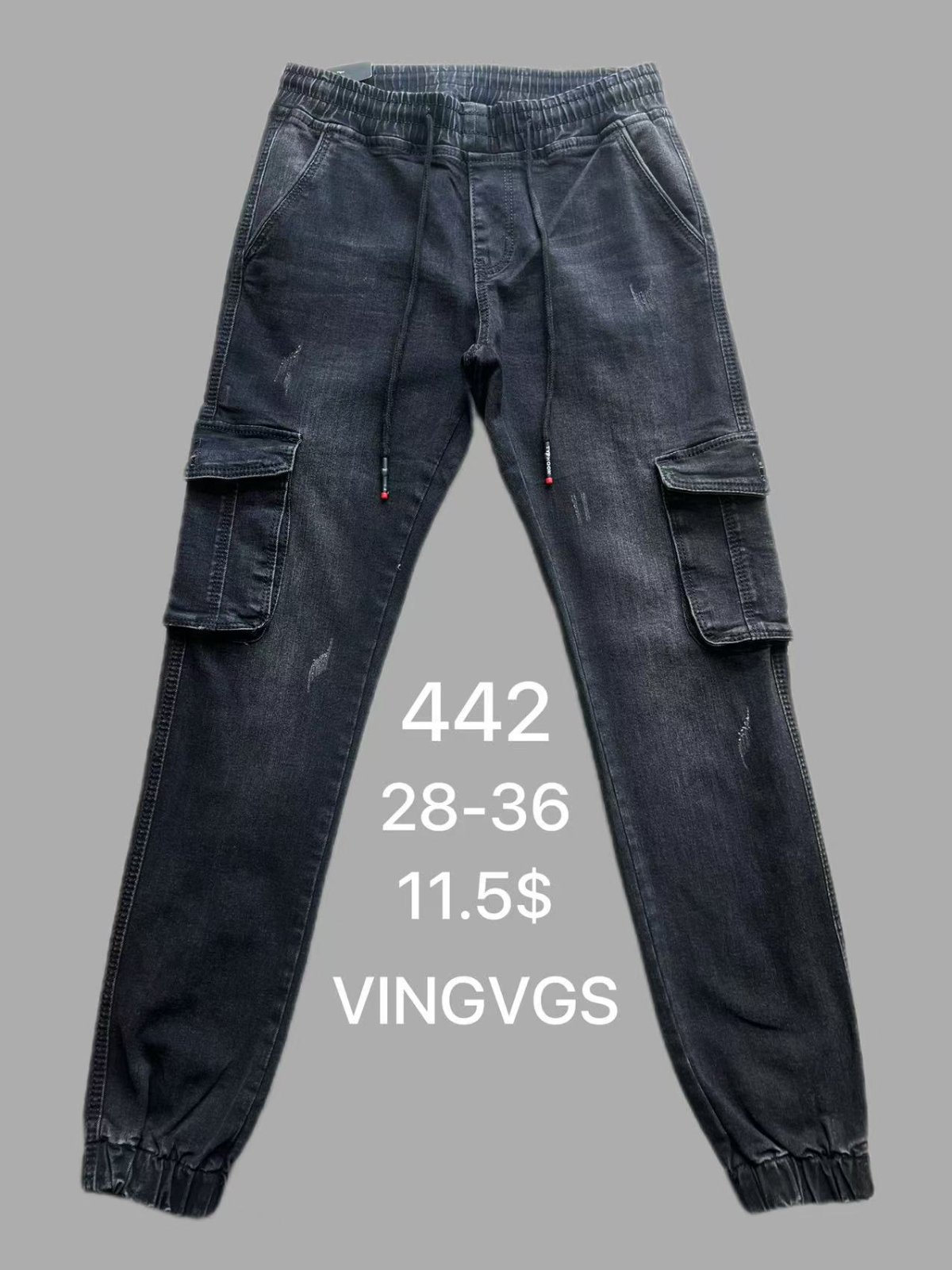 Джинсы God Baron (28-36) 442 black (деми)