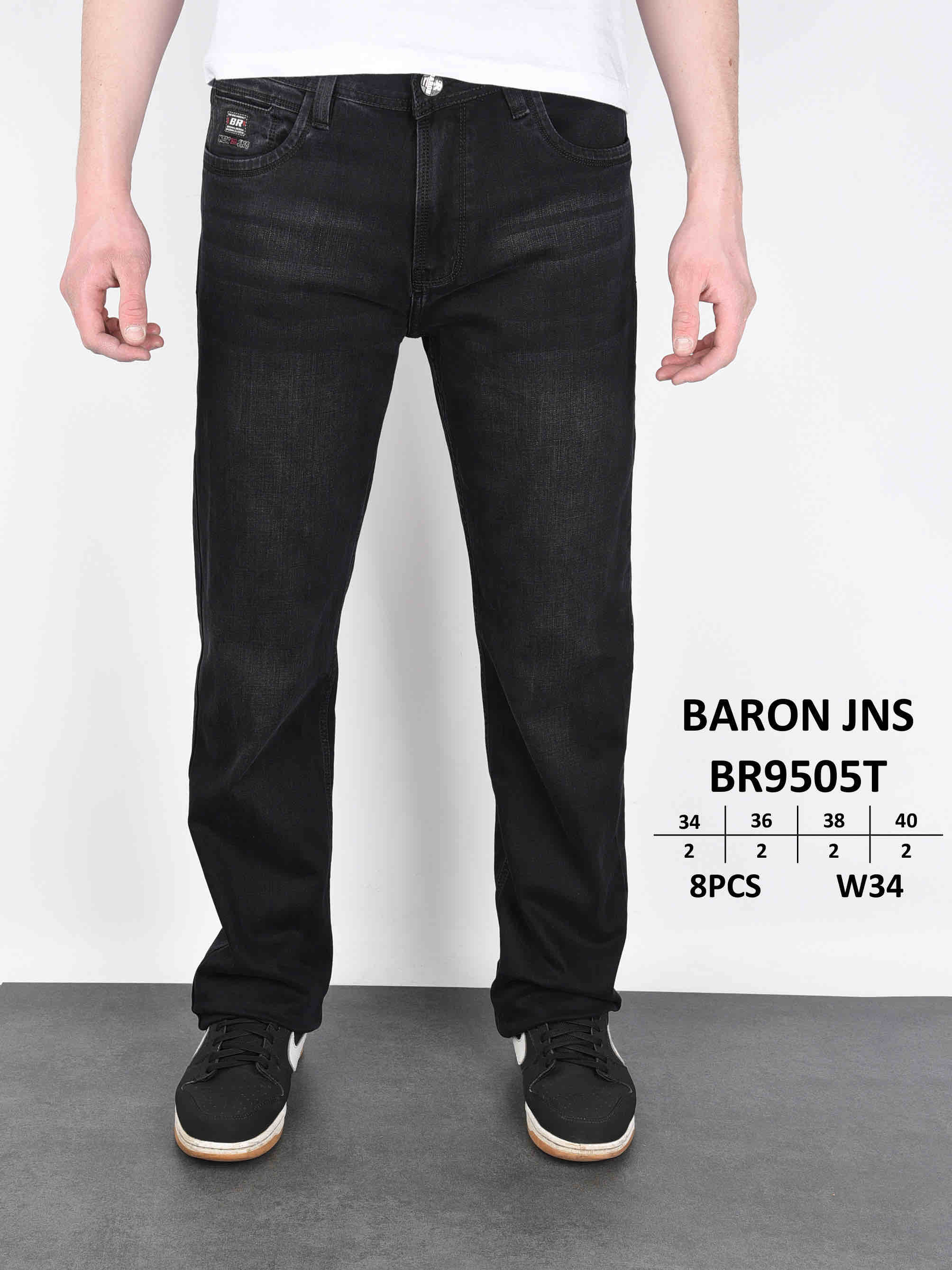 Джинсы God Baron (34-40) BR9505T black (деми)