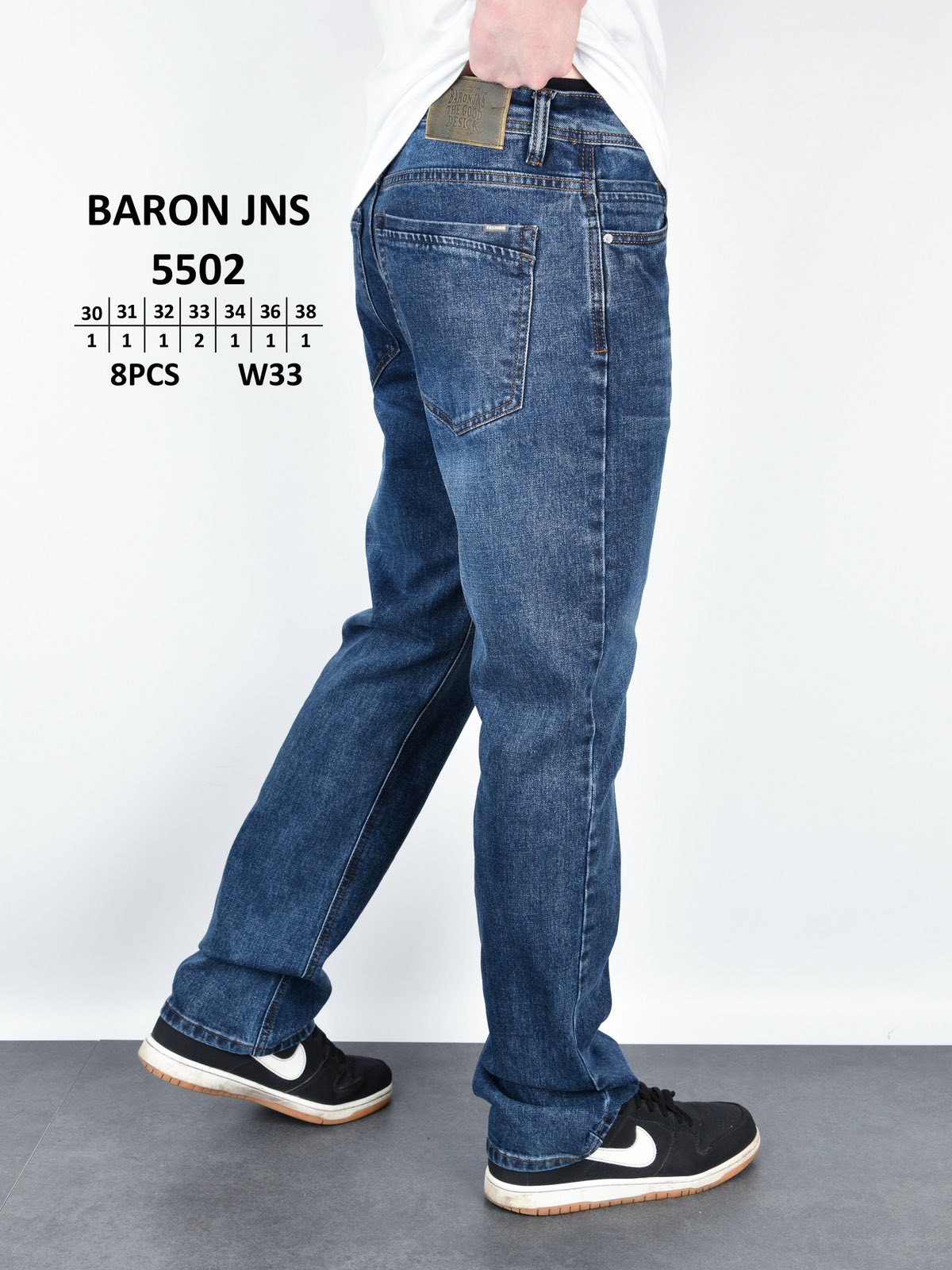 Джинсы God Baron (30-38) 5502 blue (деми)