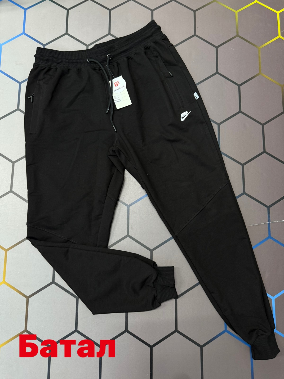 Штаны спорт Alex Clothes (2XL-6XL) 4425 black (деми)