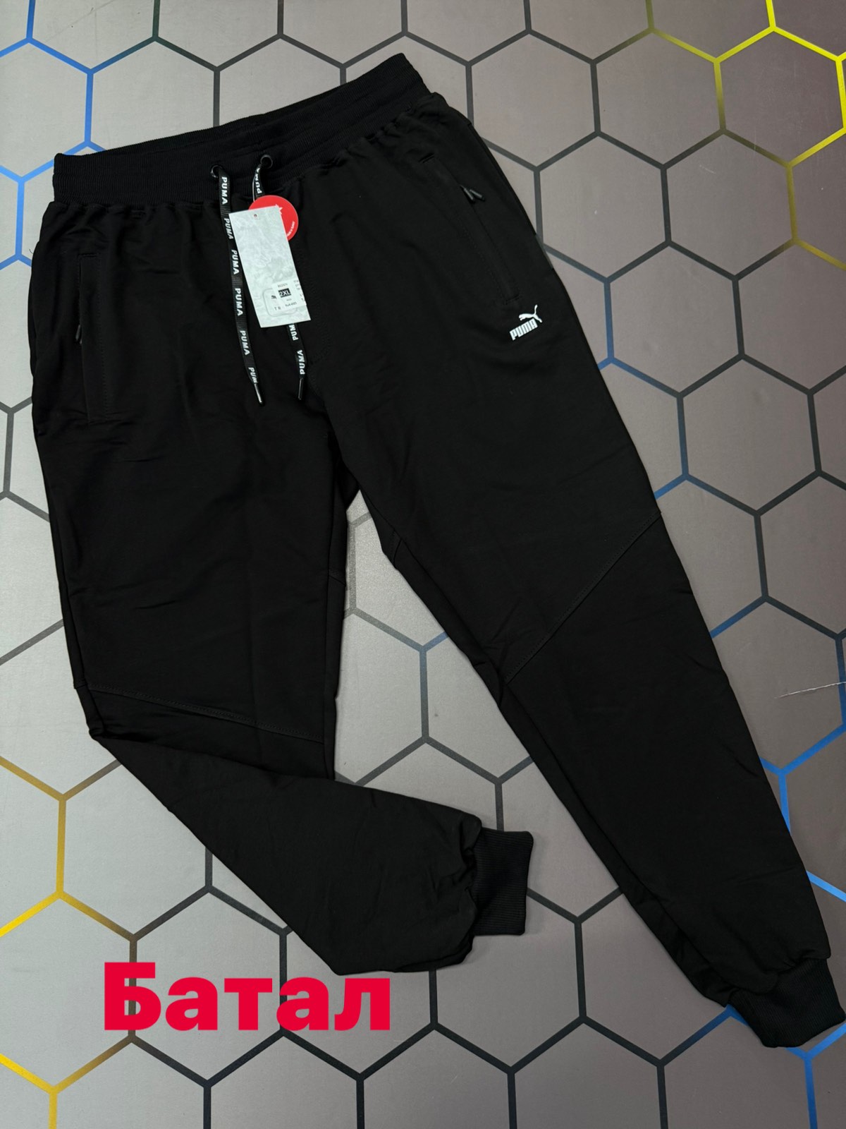 Штаны спорт Alex Clothes (2XL-6XL) 4426 black (деми)