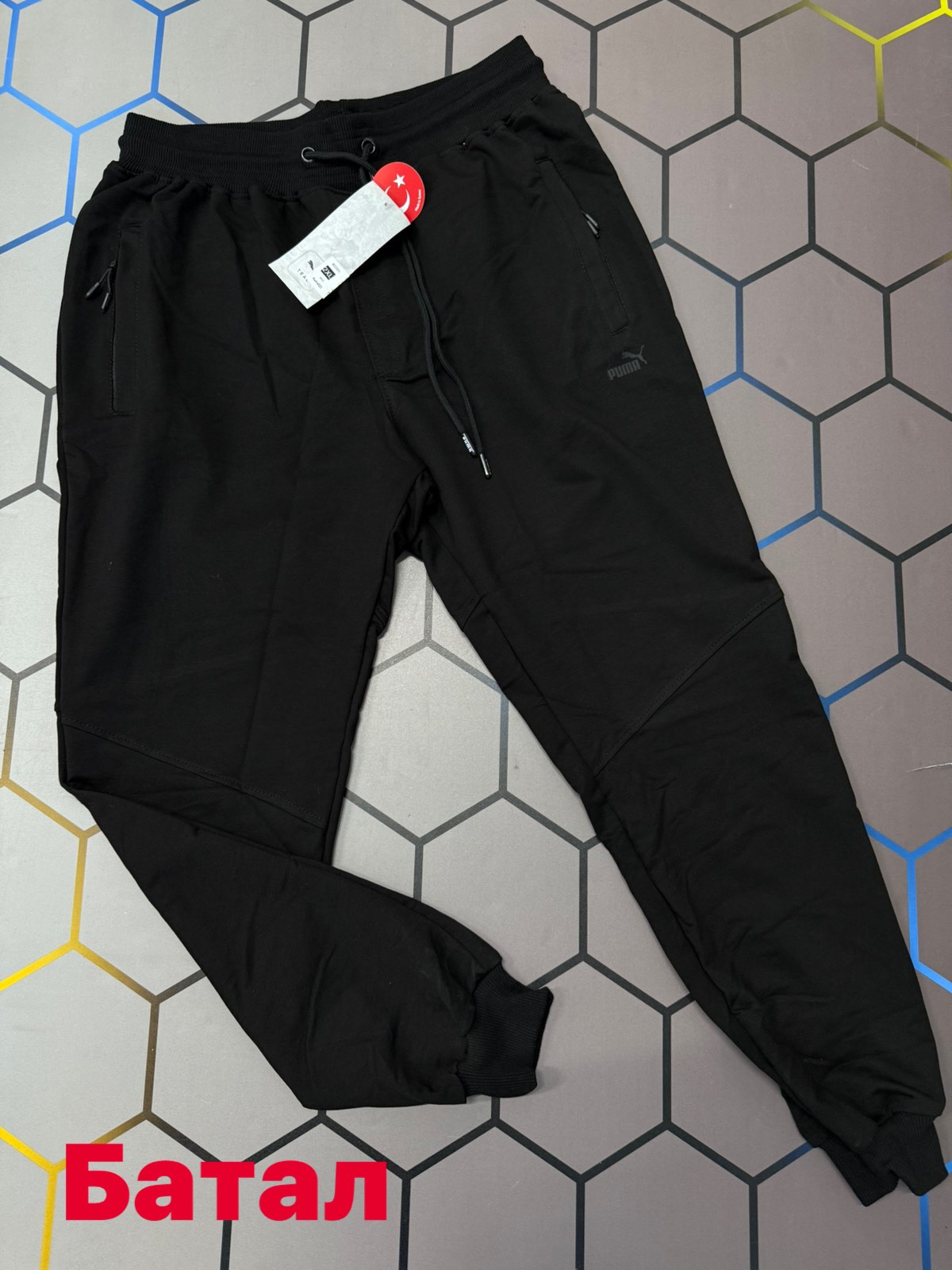 Штаны спорт Alex Clothes (2XL-6XL) 4427 black (деми)