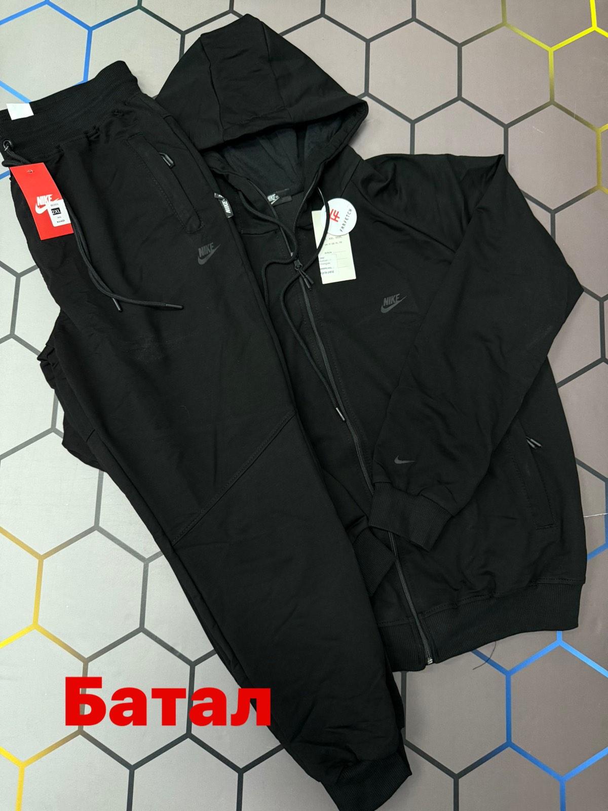 Костюм спорт Alex Clothes (2XL-6XL) 4438 black (деми)