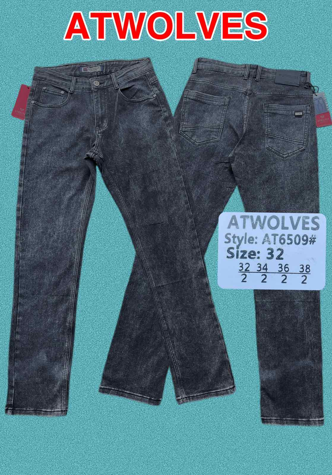 Джинсы God Baron (32-38) AT6509 blue (деми)