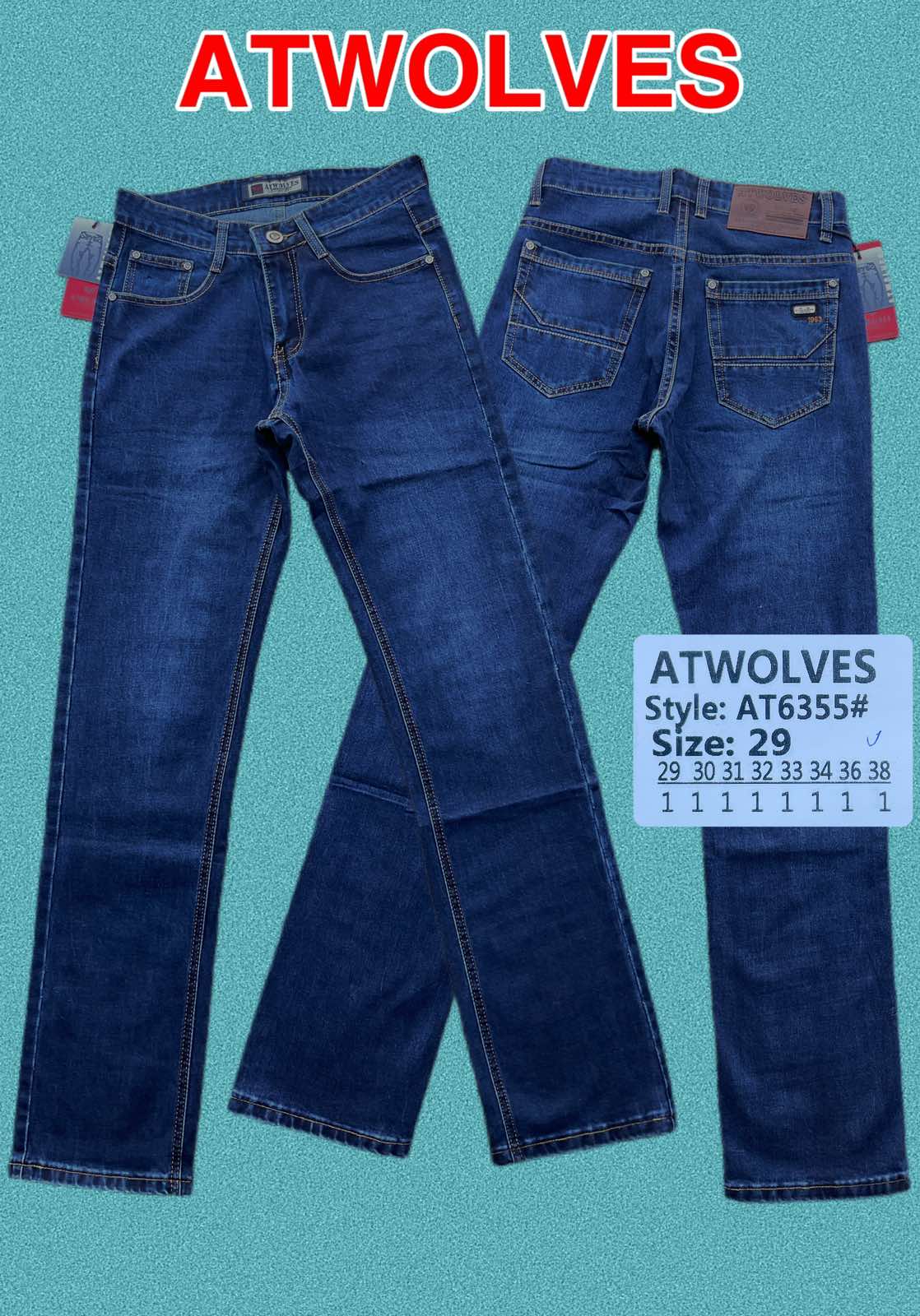 Джинсы God Baron (29-38) AT6355 blue (деми)