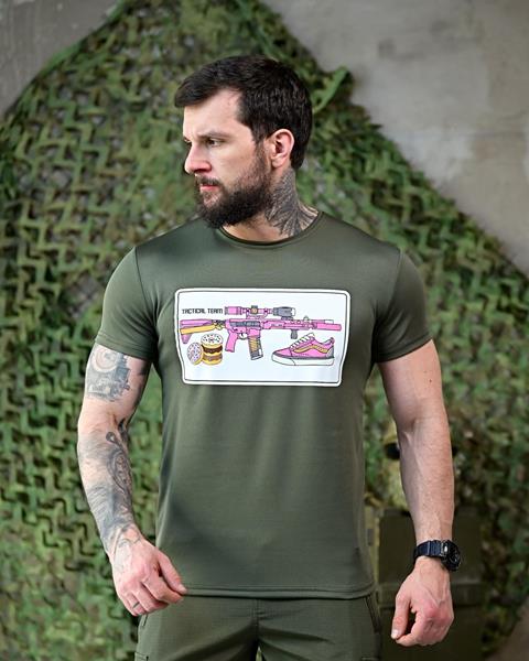 Футболка Madoka (M-3XL) 1058 khaki (лето)