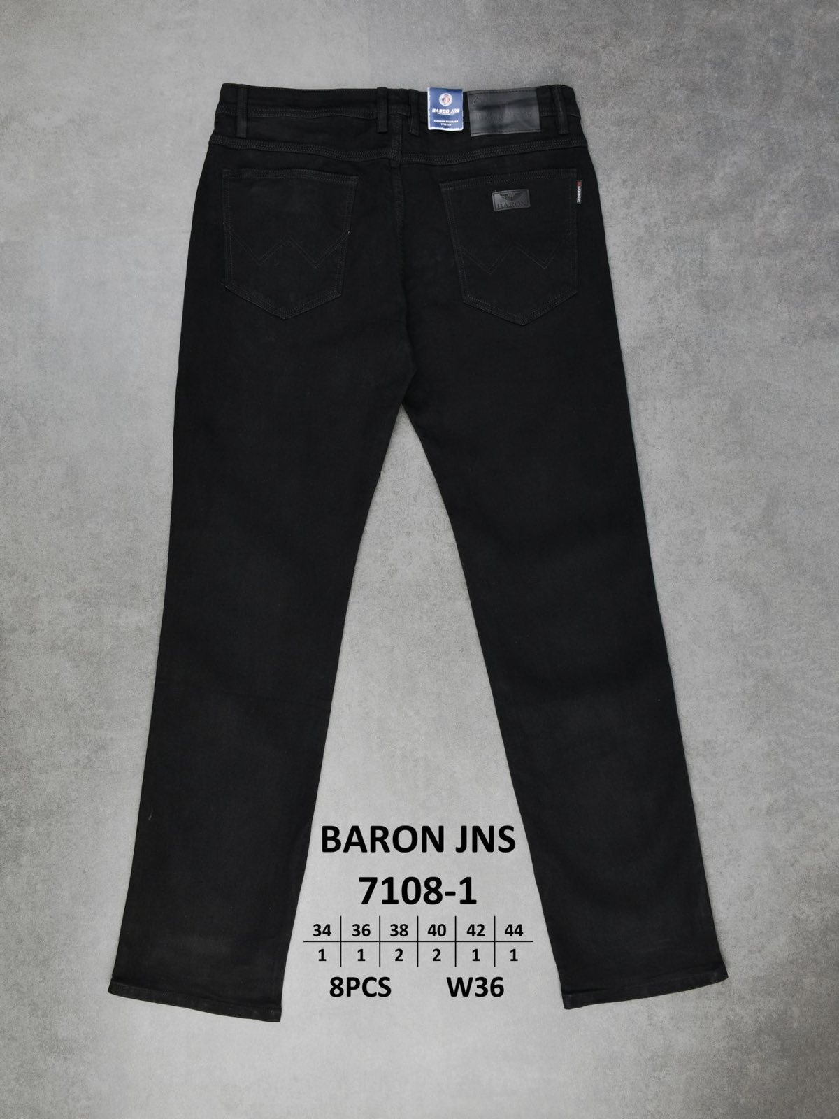 Джинсы God Baron (29-38) 7108-1 black (деми)