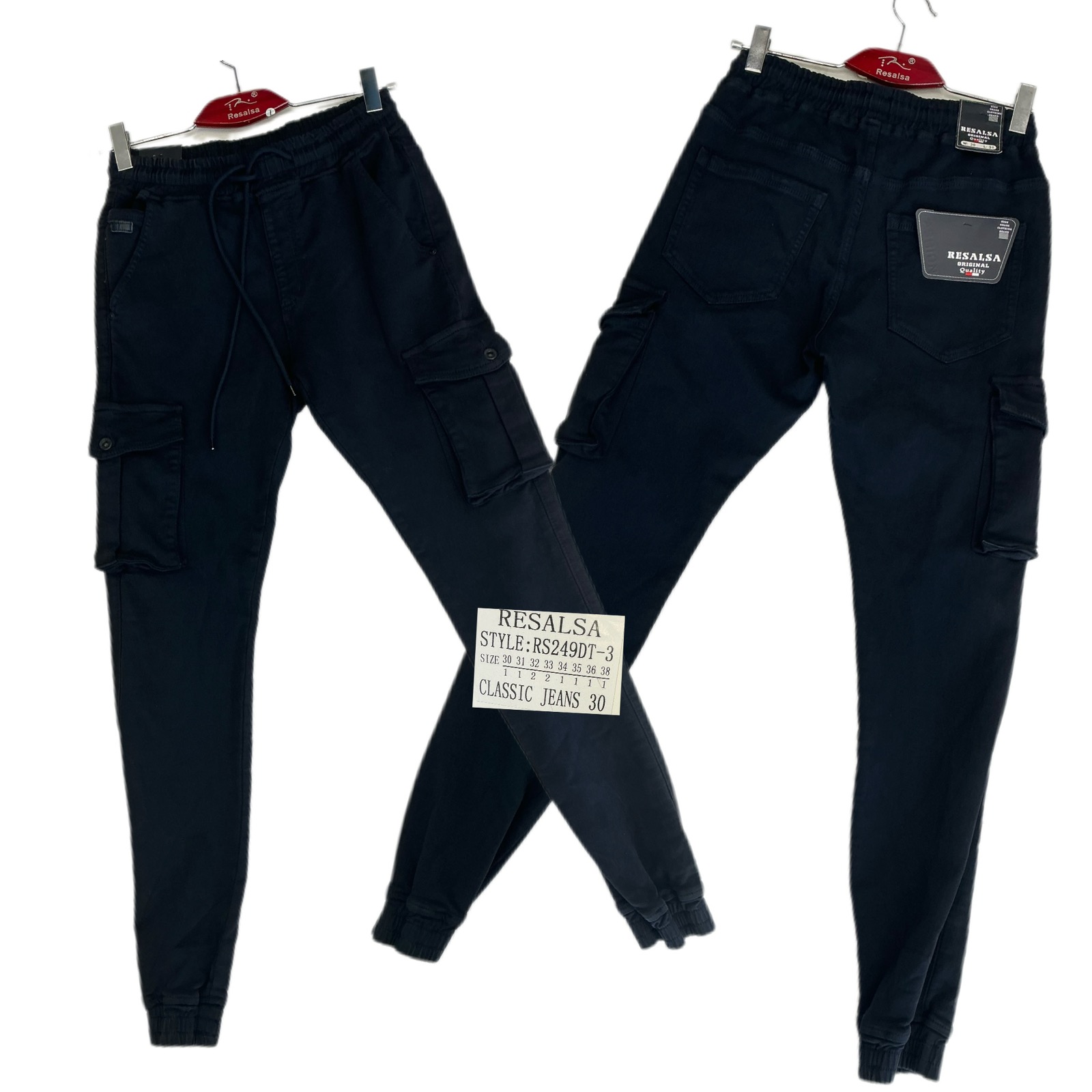 Джинсы God Baron (30-38) RS249DT-3 black (деми)