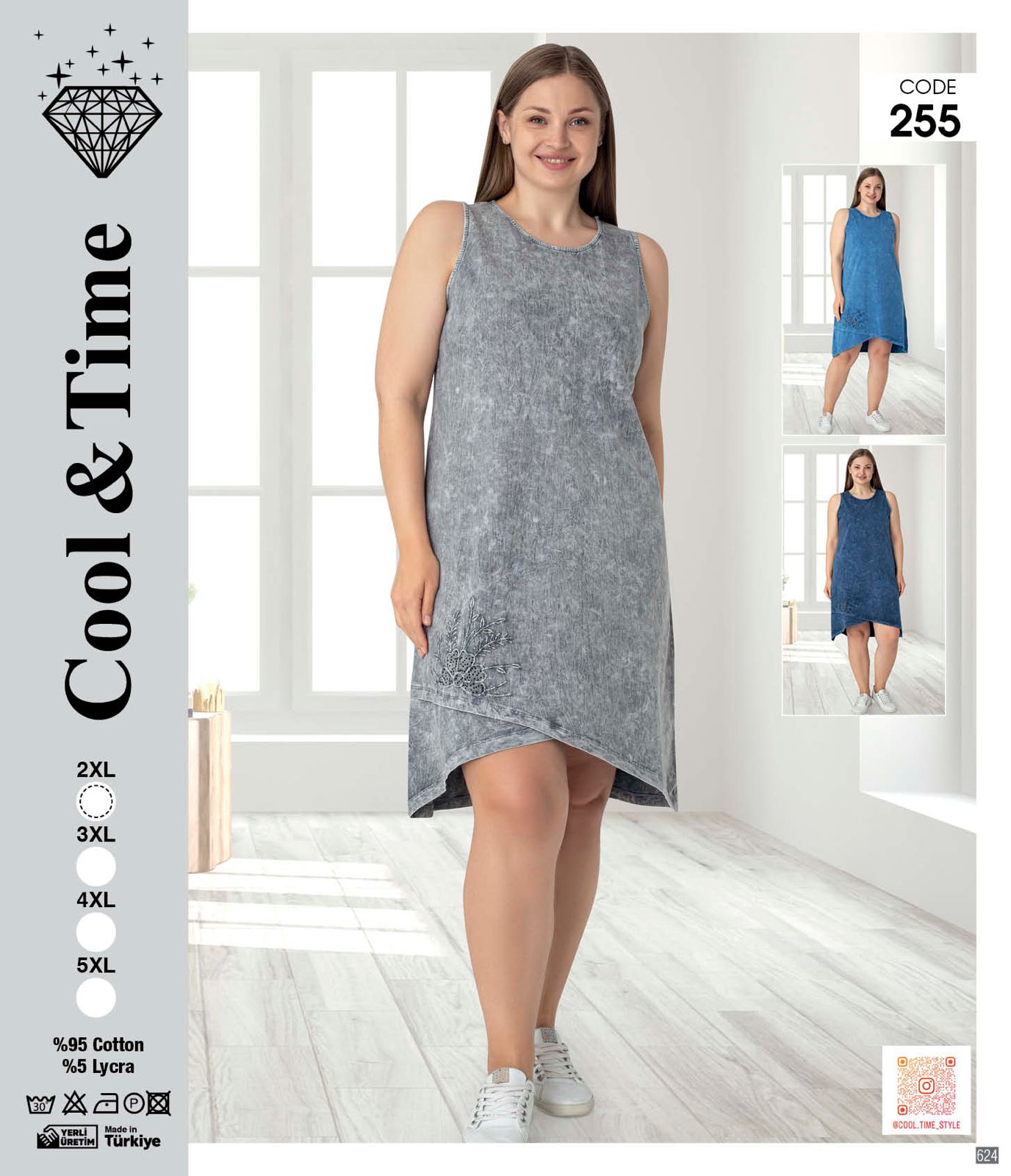 Платье Alberk (2XL-5XL) 255 navy (лето)