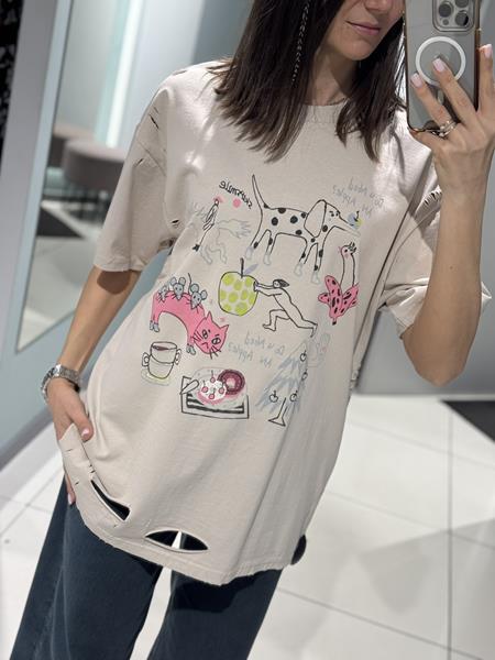 Футболка Comod (one size) 25396-23 beige (лето)