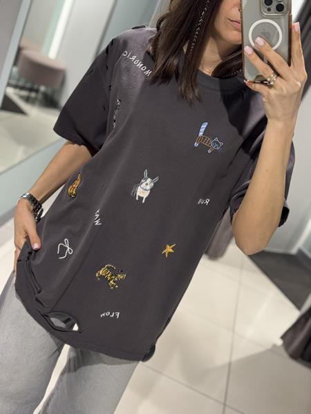 Футболка Comod (one size) 25396-21 d.grey (лето)