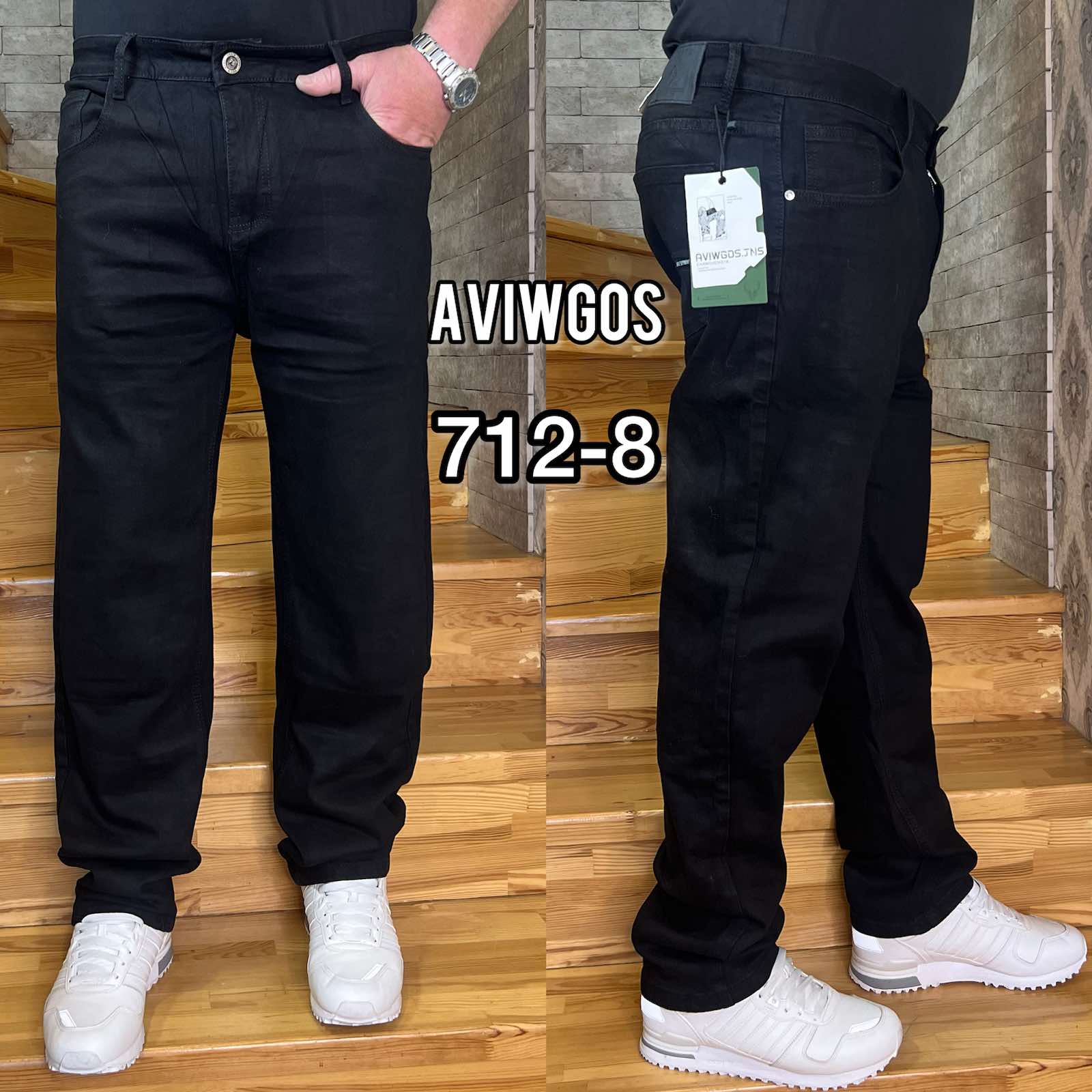 Джинсы God Baron (29-36) 712-8 black (деми)