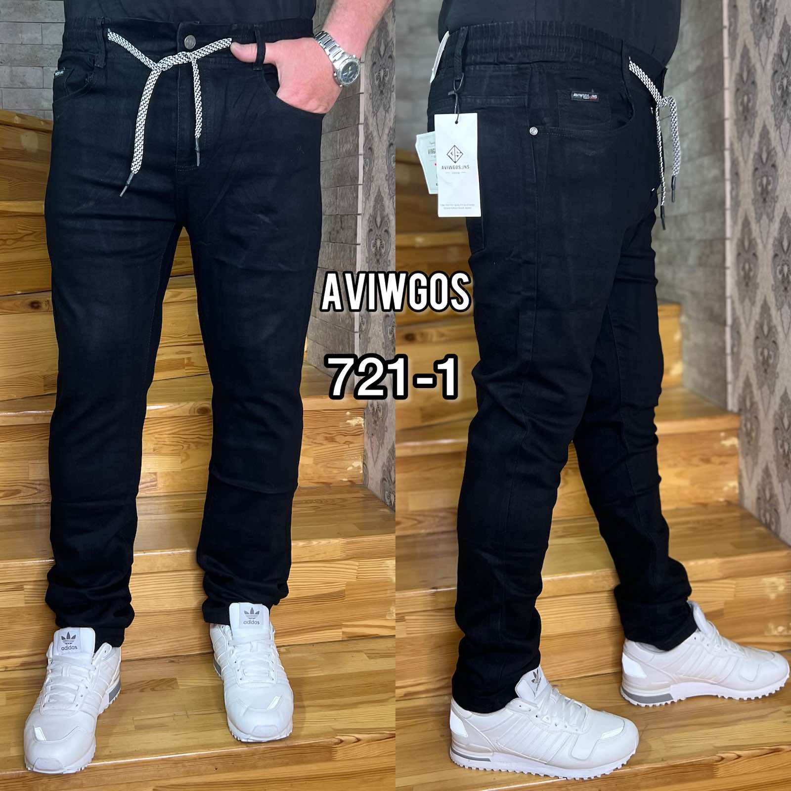 Джинсы God Baron (27-34) 721-1 black (деми)