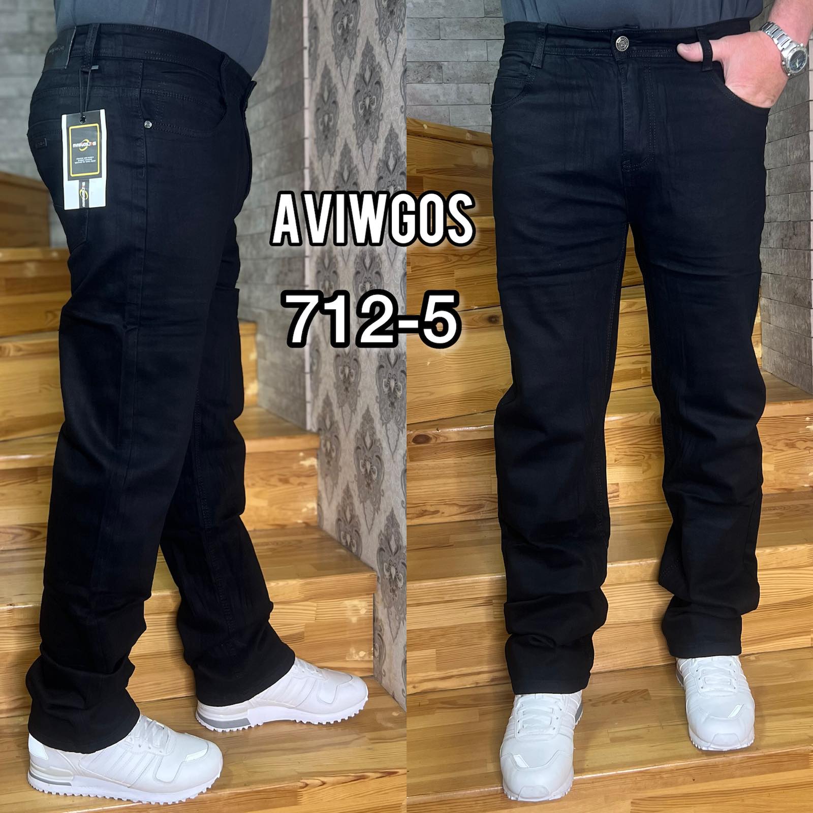 Джинсы God Baron (29-38) 712-5 black (деми)