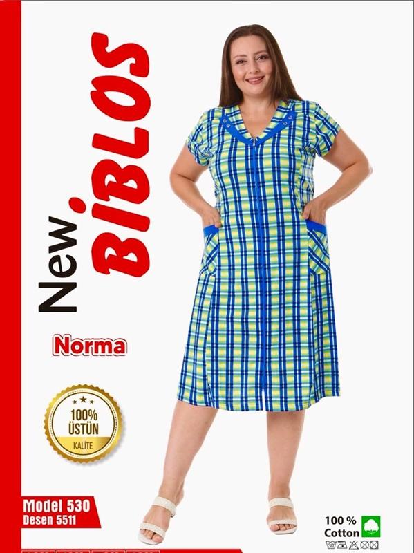 Халат Cotpark (3XL-6XL) 530 l.blue (лето)