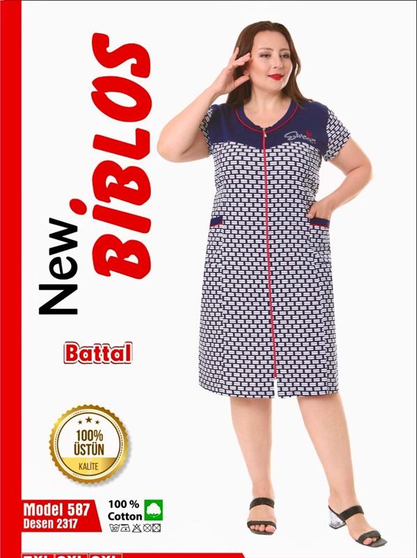 Халат Cotpark (7XL-9XL) 587 blue (лето)