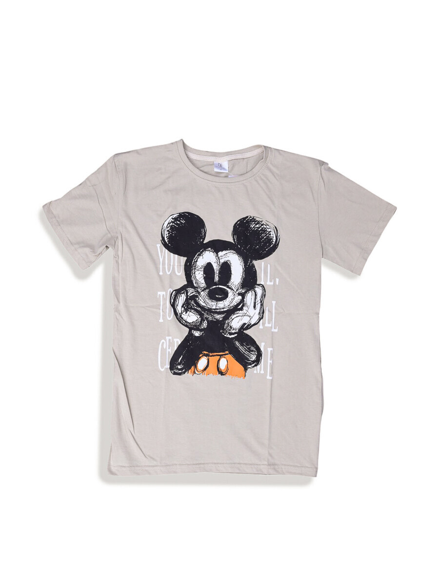 Футболка Textile (M-XL) 829M beige (лето)