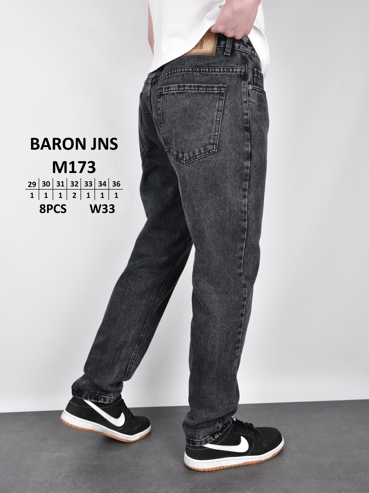 Джинсы God Baron (29-36) M173 black (деми)