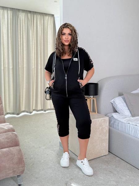 Костюм Seven Zikina (48-62) 922 black-beige (лето)