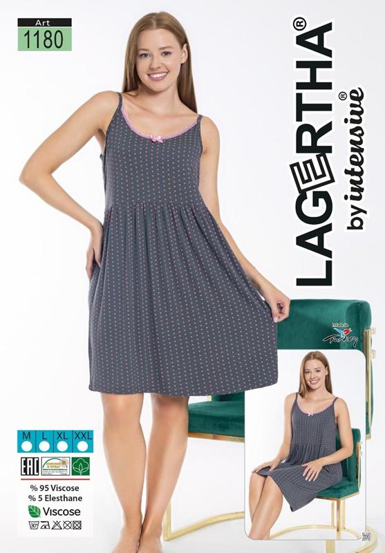 Ночнушка Cotpark (M-2XL) 1180 grey (лето)