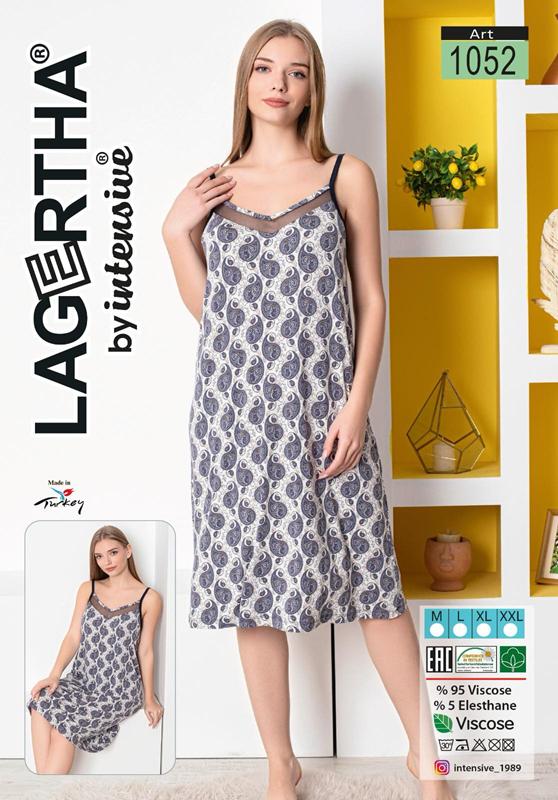 Ночнушка Cotpark (M-2XL) 1052 grey (лето)