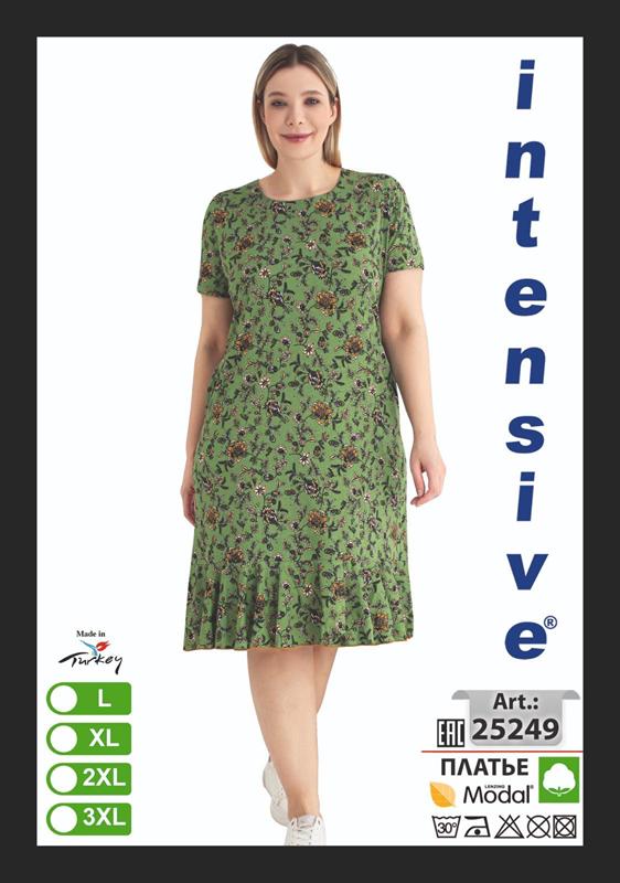 Платье Cotpark (L-3XL) 25249 green (лето)